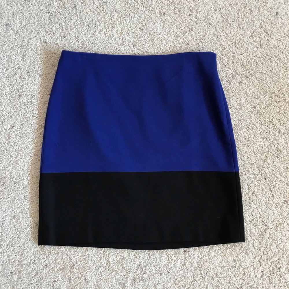 New, Loft Cobalt Blue & Black Skirt!
